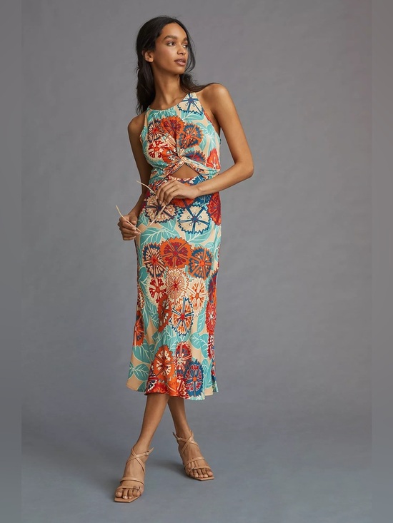 Anthropologie Dresses & Skirts - Conditions Apply Bias Slim Midi Dress